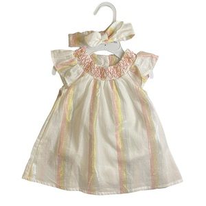 Daisy Fuentes Metallic Striped Crotchet Detail Dress